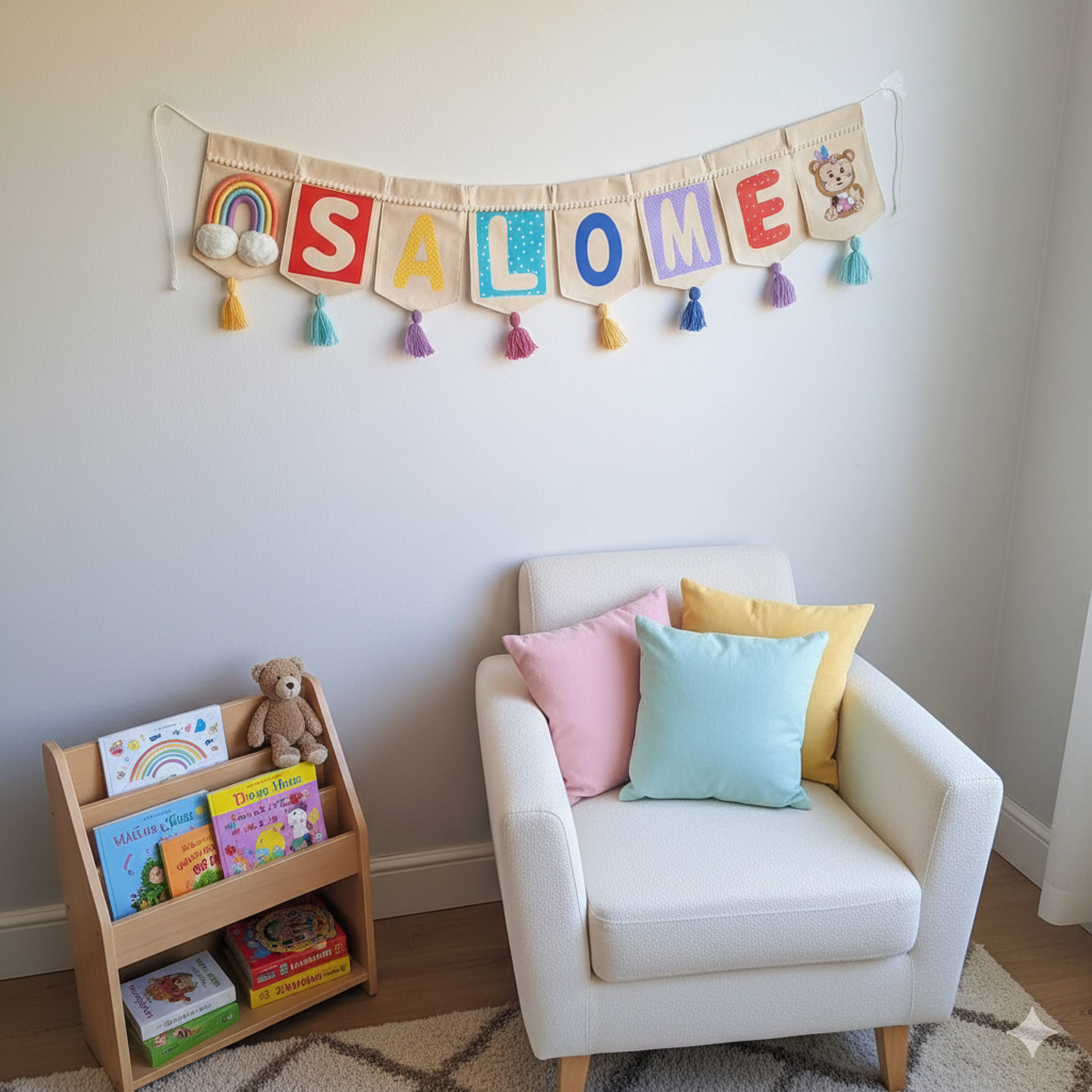 Banderín personalizado con figuras decorativas