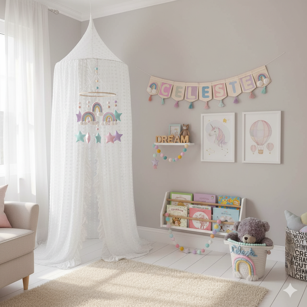 Banderín personalizado con figuras decorativas