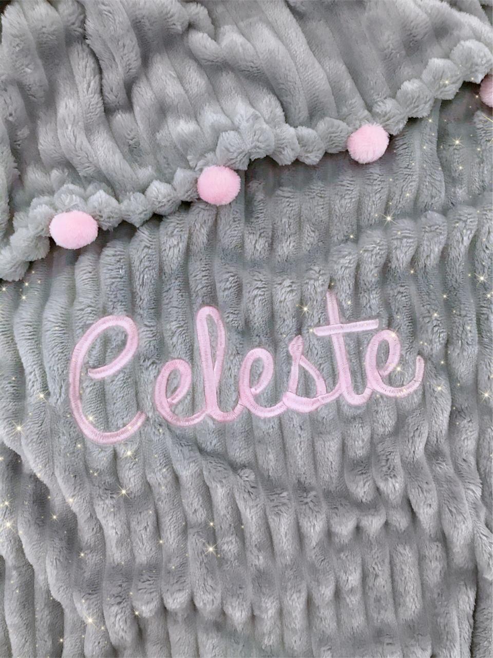 Cobija personalizada Celeste