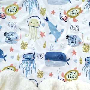 Cobija Doble Faz Animalitos Marinos
