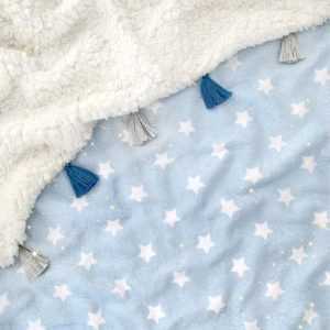 Cobija Doble Faz Estrellas con Flecos