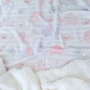 Cobija Doble Faz Elefantes Rosa