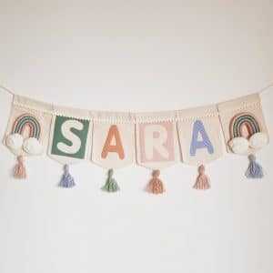 Banderin Personalizado Rainbow Blue