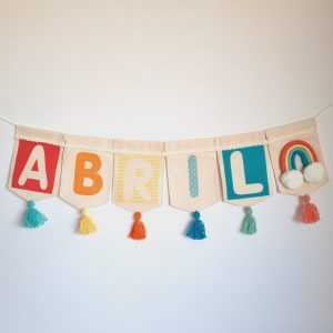 Banderin Personalizado Rainbow Happy