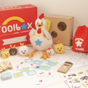 Kit de Estimulación Gallina Lila y sus Pollitos