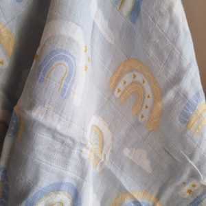 Muselina Arcoíris Azul