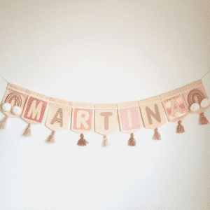 Banderin Personalizado Rainbow Boho