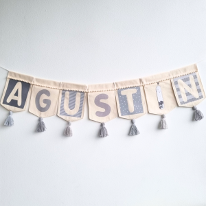 Banderin Personalizado Grey