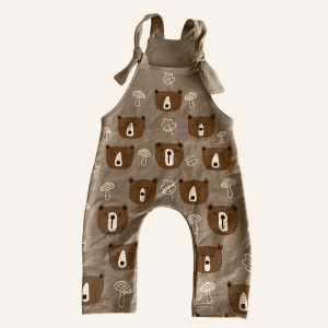 Overol Ositos Café Tallas 0-6 a 5-6t