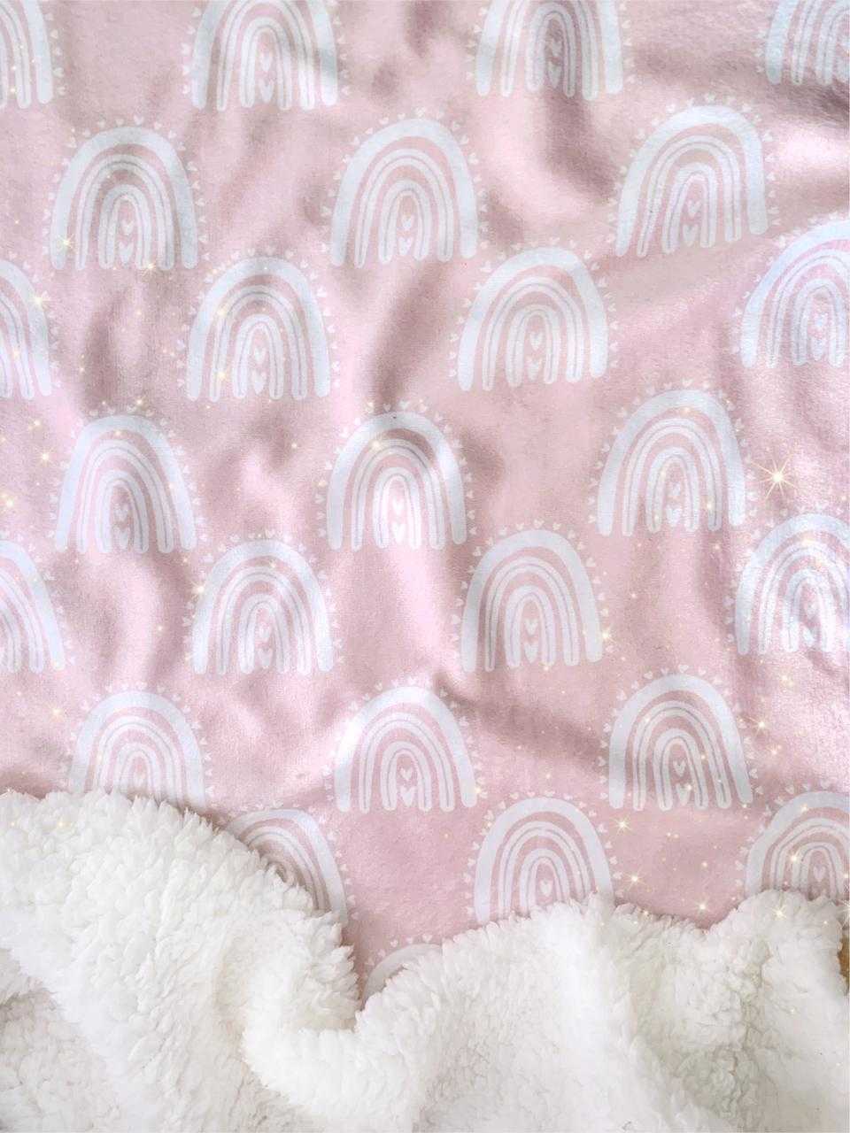 Cobija Doble Faz Arcoíris Rosada